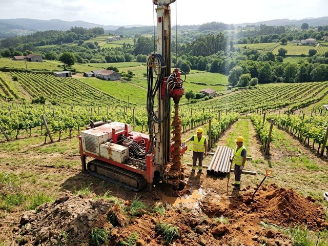 Abastezca sus tierras de labor con pozos de barrena para explotaciones agrícolas y riego en Coruña