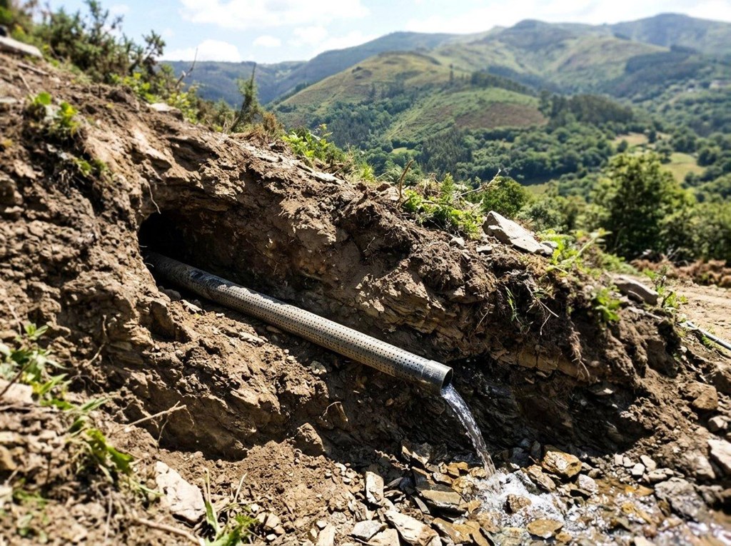 Foto 1 Drenes californianos en Arteixo para controlar el agua de su terreno