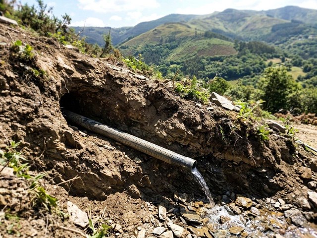 Drenes californianos en Arteixo para controlar el agua de su terreno
