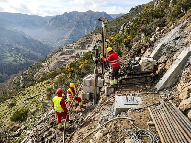 Evite desprendimientos con nuestros micropilotes para estabilización de taludes en Ourense