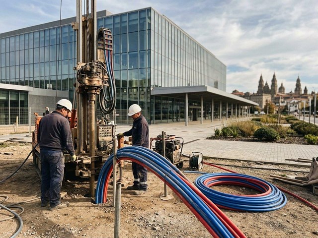 Geotermia en edificios públicos y equipamientos en Santiago para una climatización sostenible