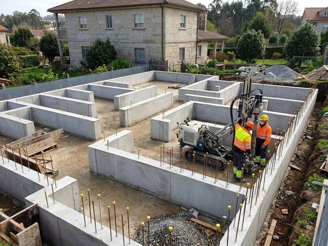 Micropilotes para edificaciones adosadas y medianeras en Oleiros: la obra que respeta a sus vecinos