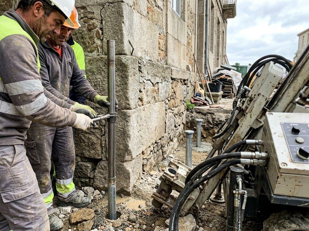 Foto 1 ¿Nota grietas en su vivienda? Lo solucionamos con refuerzo de cimentaciones con micropilotes en Vigo