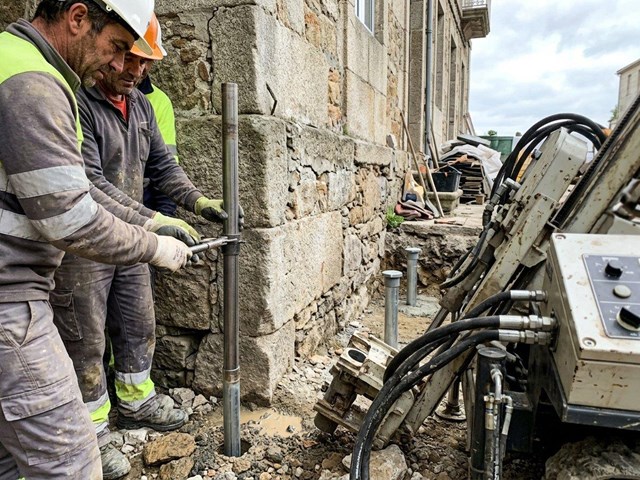 ¿Nota grietas en su vivienda? Lo solucionamos con refuerzo de cimentaciones con micropilotes en Vigo