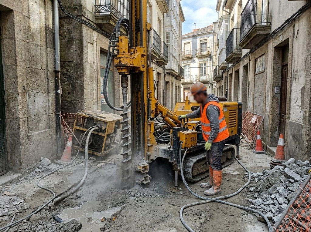 Foto 1 Perforamos en plena ciudad sin complicaciones con maquinaria Beretta T41 en entornos urbanos de Vigo