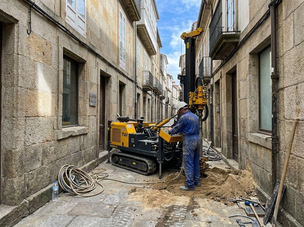 Foto 1 Realizamos perforaciones con maquinaria compacta Beretta en edificios históricos de Santiago